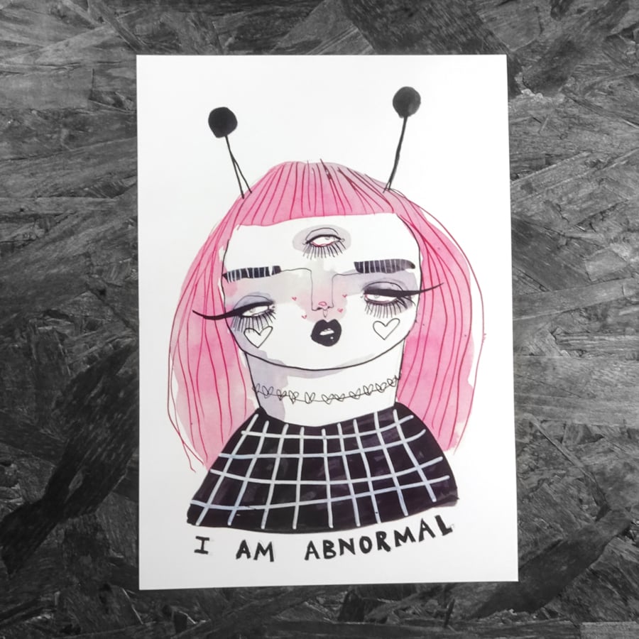 I am abnormal- Small Poster Print