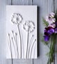 Allium & Chives Plaster Cast Plaque: Botanical Wall Art - Image 1