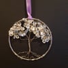  Moonstone Crystal tree of life bangle hangers on a ribbon 