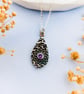 Recycled Silver Mandala Teardrop Pendant - Image 2