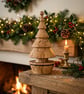 Wooden Christmas Tree , Hand Turned Ornament, Spalted beech Christmas tree