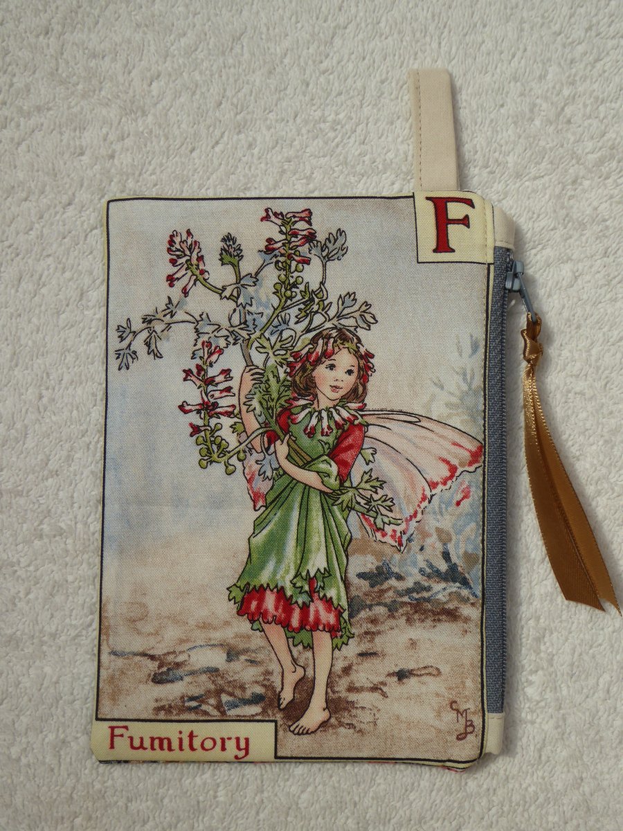 Flower Fairy Print Pixie Purse. F. Fumitory.  Flower Alphabet Fairy