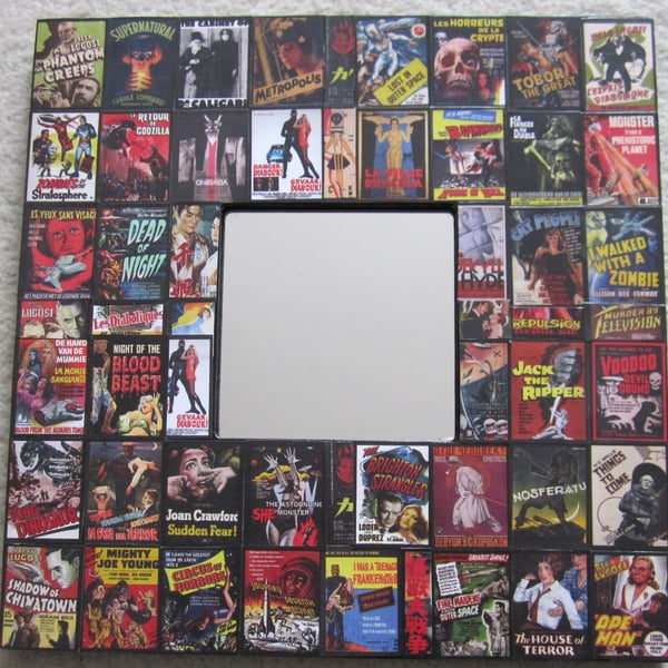 Horror and Sci-Fi Film Posters Decoupage Mirror 