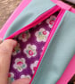 Hand made Faux Leather Zipper Pouch withElastic from The Garden Collection. - Image 2