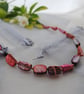Copper rivershell twist pink red necklace - Image 2