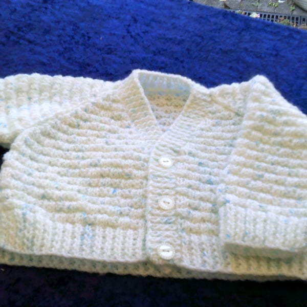 20 inch Basket Weave V Neck Cardigan