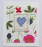 Hand-stitched heart card with cheerful Liberty tana lawn cotton background - Image 2