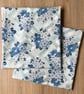 Two 50cm Square Cushion Covers Newly Hand-Made With Vintage Fabric