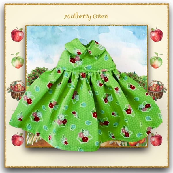 Apple Green Flowered Dress 