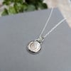 Sterling Silver SunFlower Disc Necklace