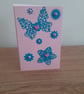 HANDMADE BUTTERFLY AND FLOWERS CARD. - Image 2