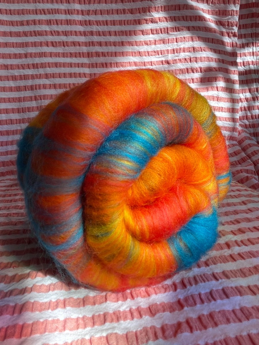 Wool Art Batt - "Rusted Tropics"