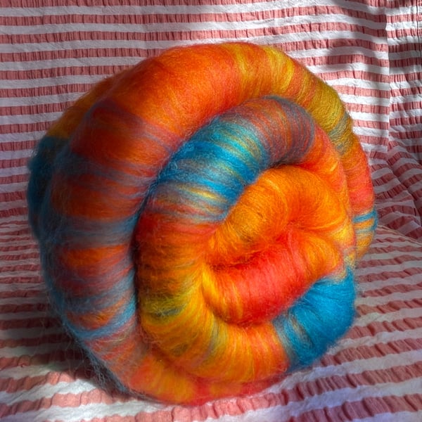 Wool Art Batt - "Rusted Tropics"