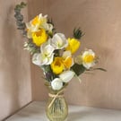 Daffodil & Hellebores forever bouquet in vase