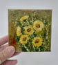 Original Yellow Sunflowers Small Hand Painted Canvas Painting - Image 1