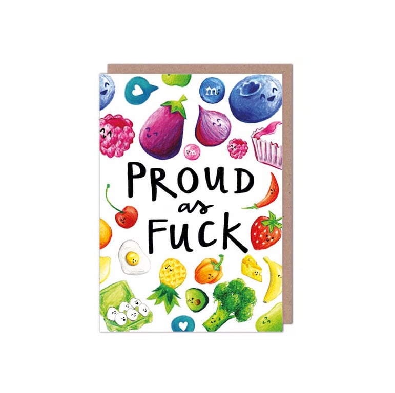 Proud as Fck - LGBTQ Pride Valentines Birthday Anniversary Friendship Queer Card