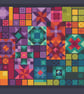 328 - Patchwork Quilt Block Cross Stitch Pattern: Ocean Coral Folk Art (PDF) - Image 2