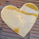 Hanging resin gold heart