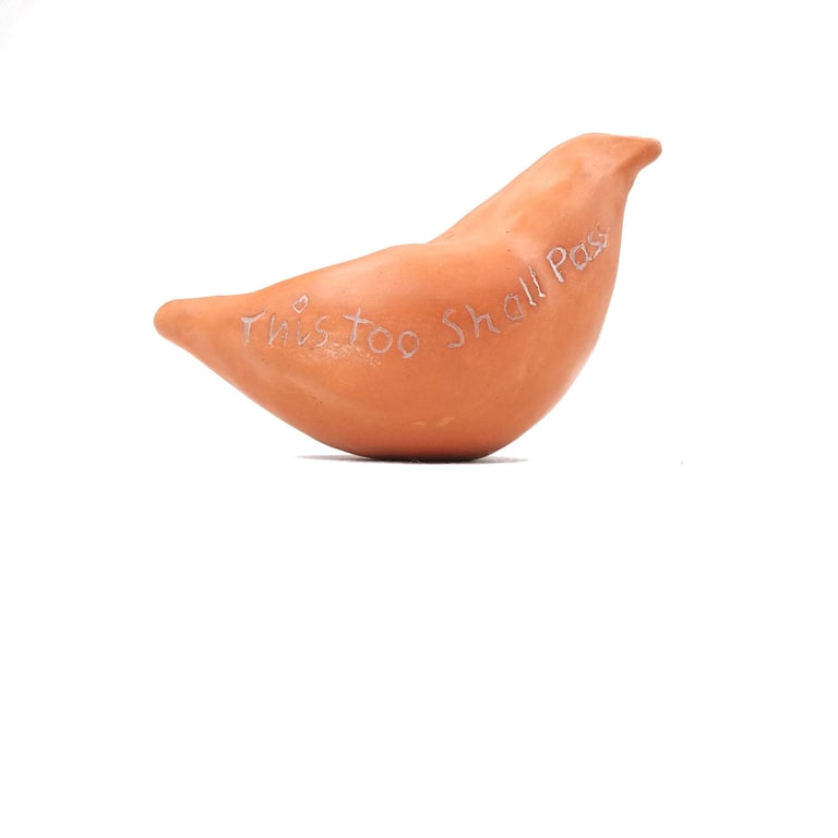 This too shall pass Bird sculpture stress relief and good vibes