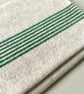 Ecru Infinity Scarf with Green ticking stripe - Image 2