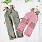 PDF Doll Dungarees Sewing PATTERN, Easy Photo-tutorial