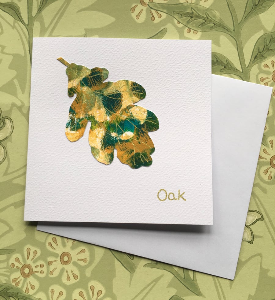 Oak leaf hand made card