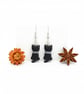 Black Cat Earrings, Polymer Clay Halloween Jewellery - Image 2