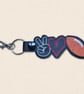 Rugby Keyring - Peace Love Rugby Bag Charm - Image 3