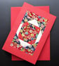 Individually Hand Crafted Textile patchworked Blank Card - Image 1