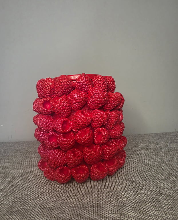 Handmade Raspberry Vase 