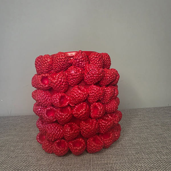 Handmade Raspberry Vase 