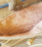 Crossbody bag: cotton and jute with driftwood toggle, light brown woven stripes  - Image 6