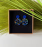 Vibrant Blue Confetti Acrylic Earrings  - Image 4