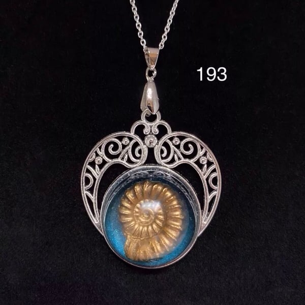 Ammonite necklace , 195 million years old 