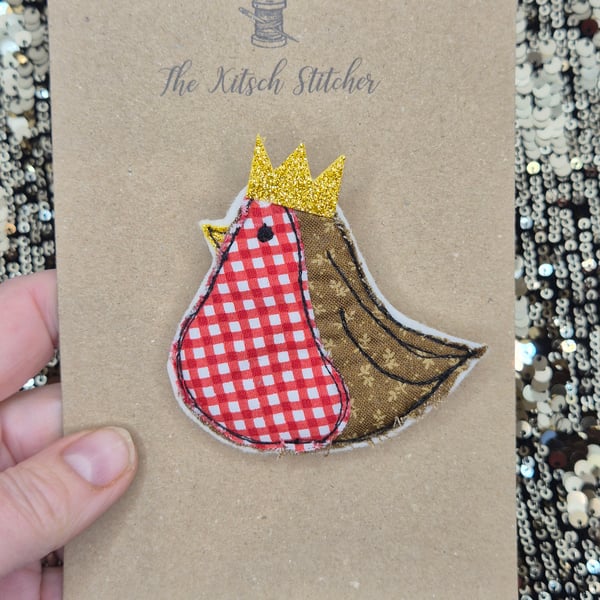 Festive Robin Brooch