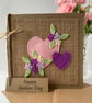 Handmade Mother’s Day Card. Hearts and flowers from wool felt.  - Image 4