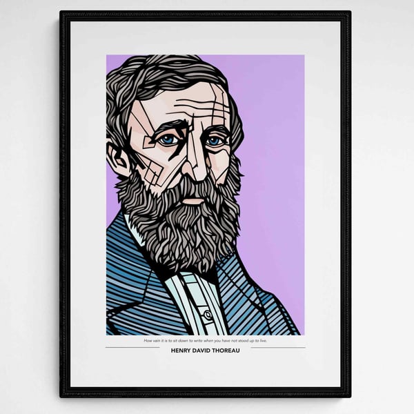 HENRY DAVID THOREAU print, Option To Add Your Favourite Quote, 3 sizes