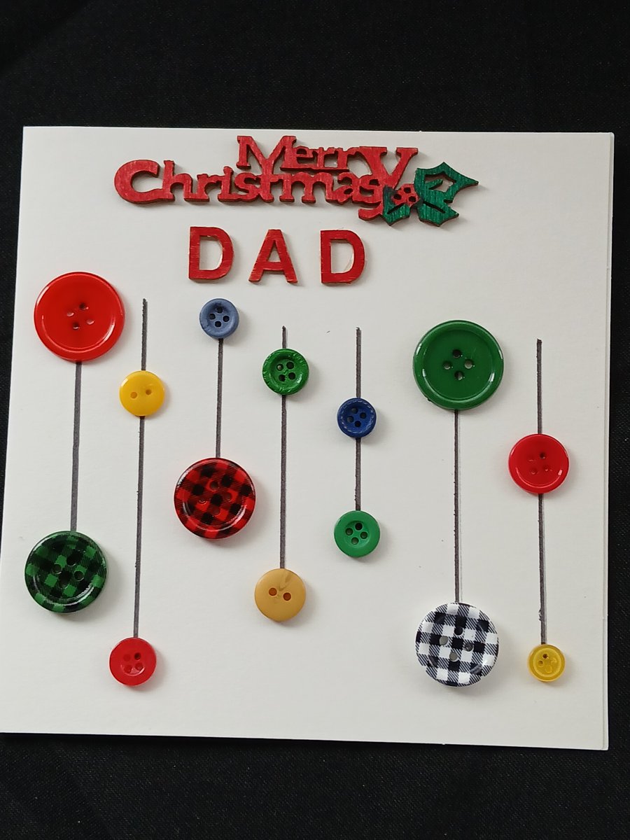Handmade, dad christmas card 
