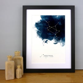 Sagittarius Constellation Personalised Zodiac Star Sign Birthday Print