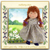 Doll - Violet Valentine - a handcrafted Mulberry Green doll