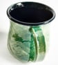 Green Patterned Glazed Mug - Hand Thrown Stoneware Ceramic Mug  - Image 5