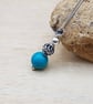 Small minimalist Turquoise pendant. December birthstone necklace - Image 2