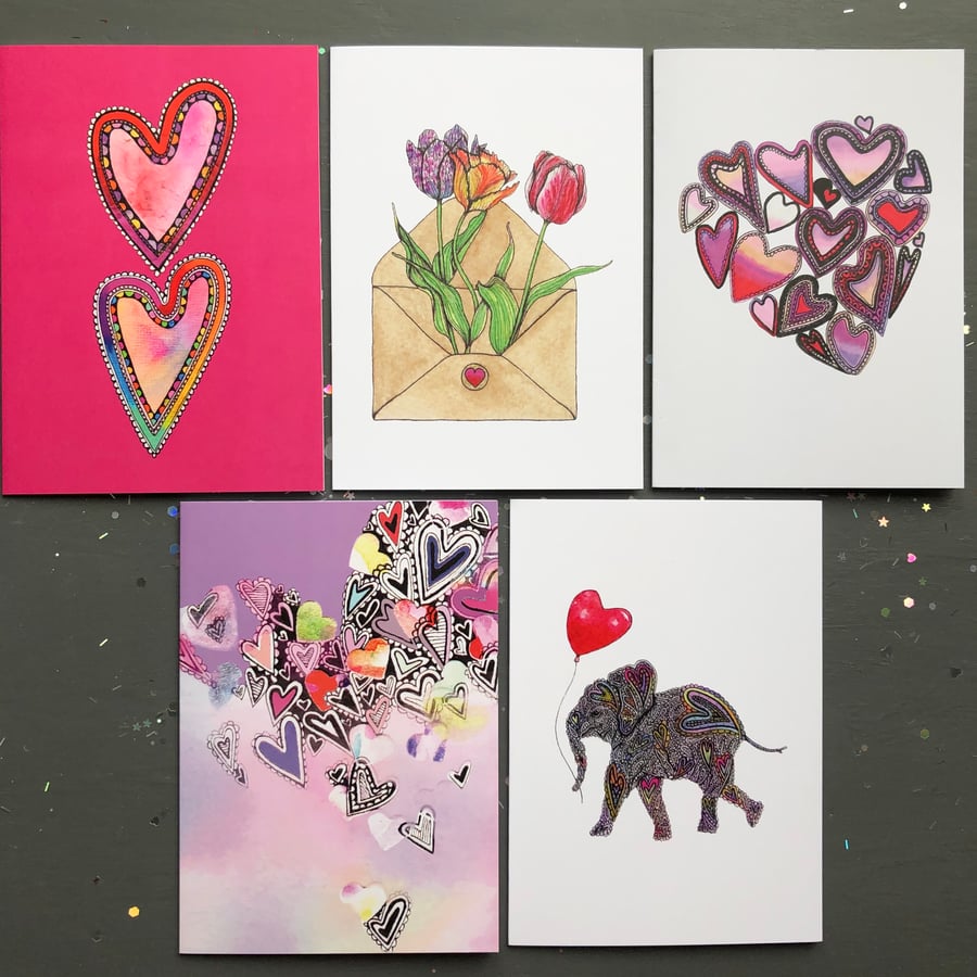 SALE! Set of 5 cards