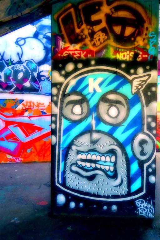 Graffiti Street Art Southbank Skate Park London Photograph Print