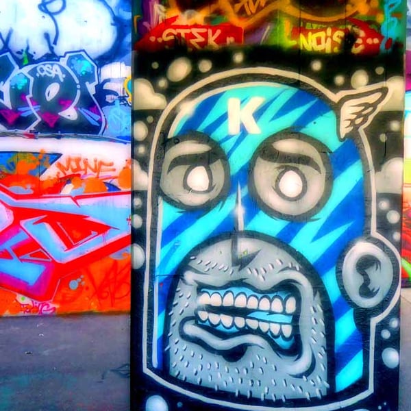 Graffiti Street Art Southbank Skate Park London Photograph Print