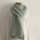  SCARF,' Atmosphere'. Alpaca, merino blend. Pale green .Supersoft. Lightweight. 