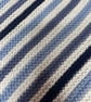 White with blue stripes baby blanket in 100% cotton yarn - Image 2