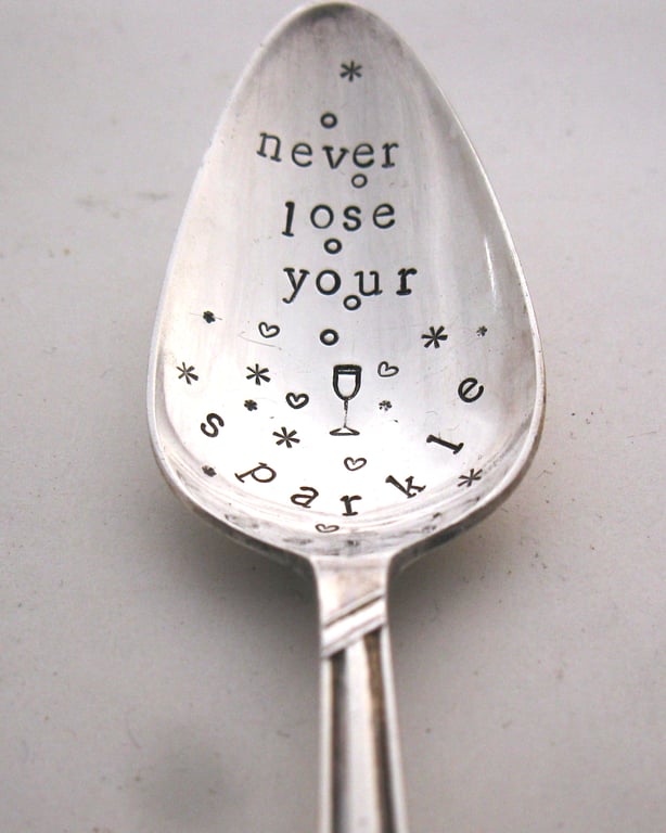 Upcycled Spoon for Wine Bottle, Never Lose Your Sparkle