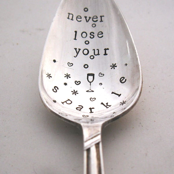 Upcycled Spoon for Wine Bottle, Never Lose Your Sparkle