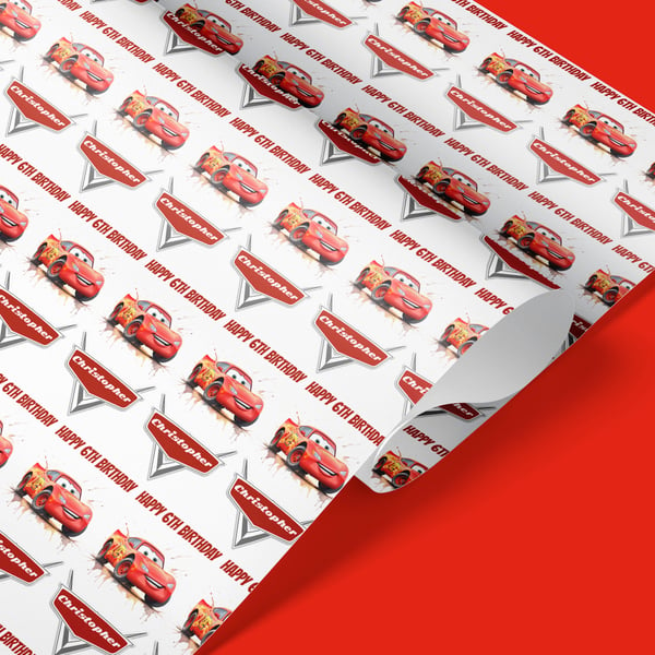 Personalised Lightning McQween wrapping paper